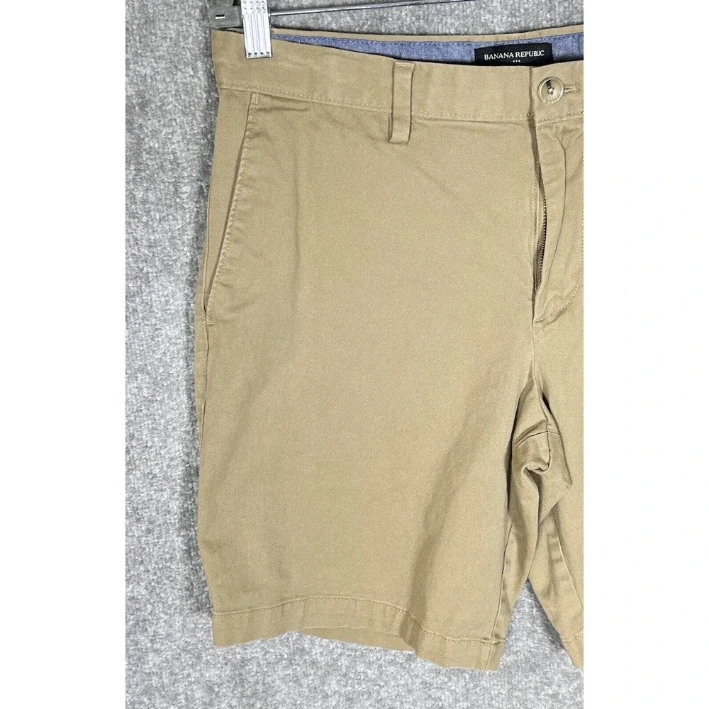 Banana Republic Aiden Chino‎ Shorts Mens Size 33 Stretch Acorn Brown Pockets